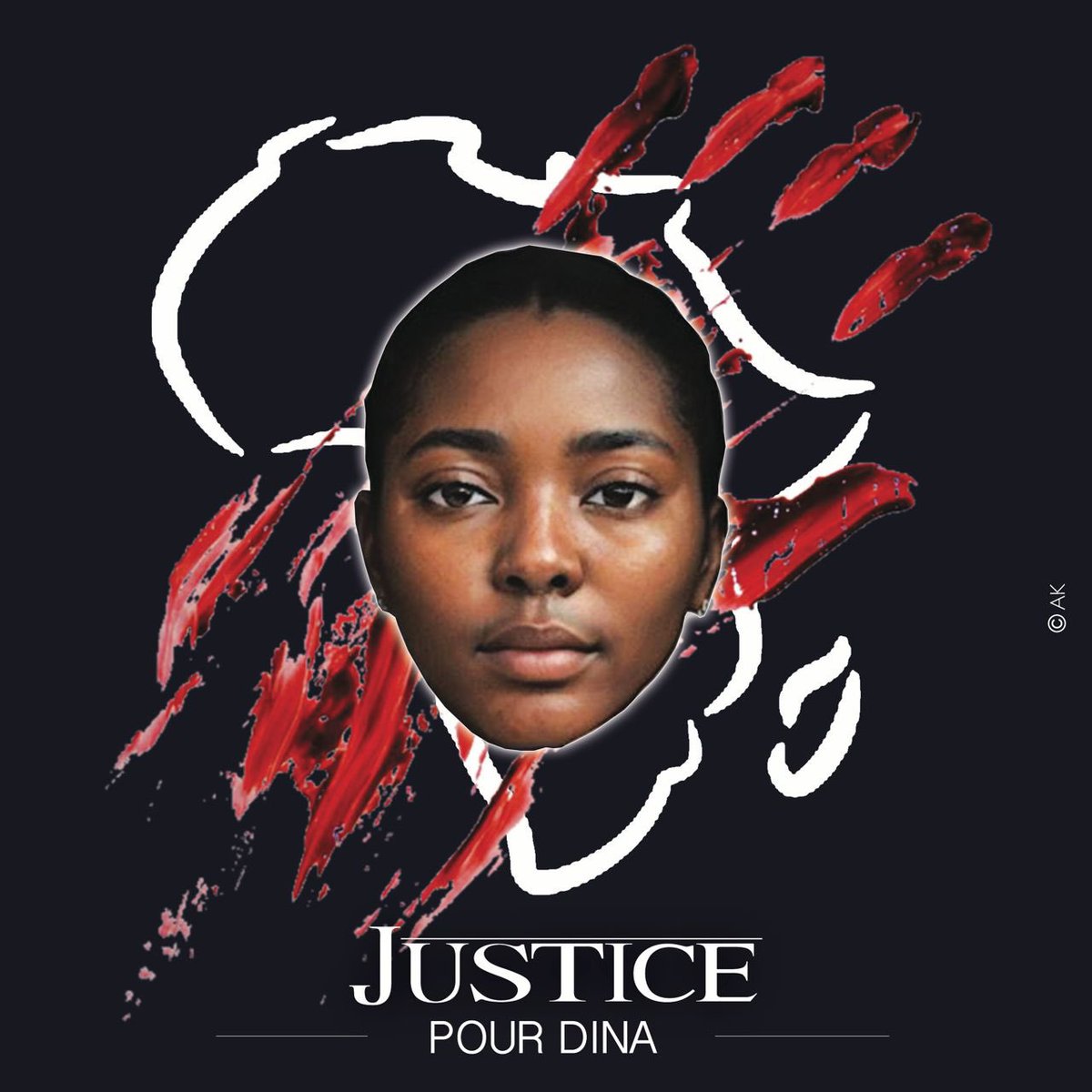 Afin d’obtenir #justicepourDina, avec un peu d’aide j’ai fait une affiche qui a pour but de fédérer un mouvement CONTRE les violences faites aux étudiants africains lorsqu’ils partent à l’étranger afin de poursuivre leurs études. Il s’agit aussi, d’un mouvement de solidarité