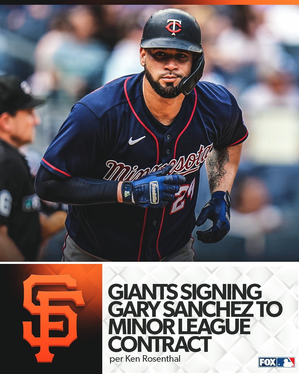 FOX Sports: MLB on X: The San Francisco Giants and Gary Sánchez are in  agreement on a minor league contract, per @Ken_Rosenthal   / X
