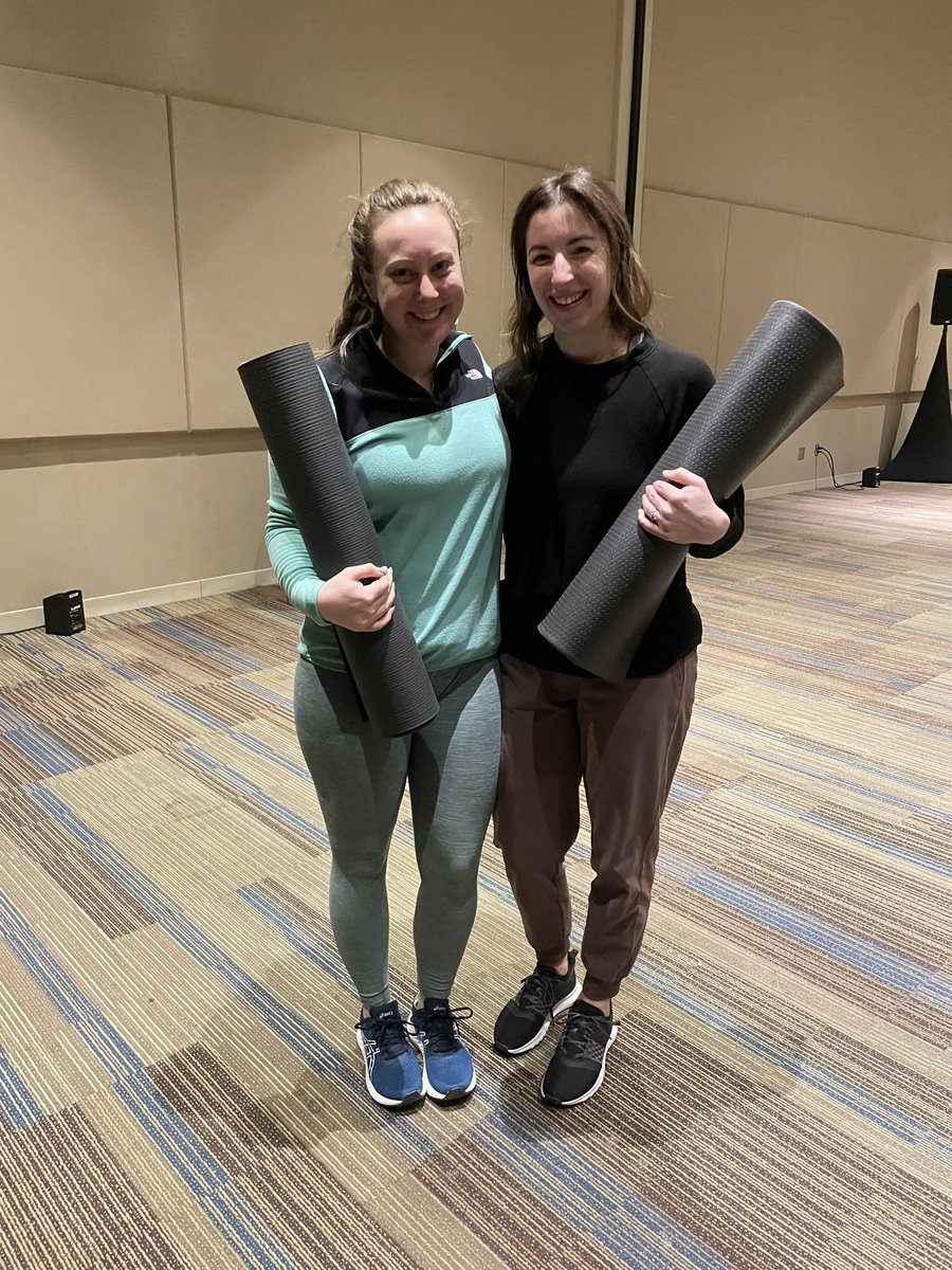 TheKateReichert's tweet photo. Proud of our partnership @HemeOncPharm to make yoga and meditation a possibility at #HOPAAC23 looking forward to future collaborations! 👯‍♀️ https://t.co/xrCQy72KA9