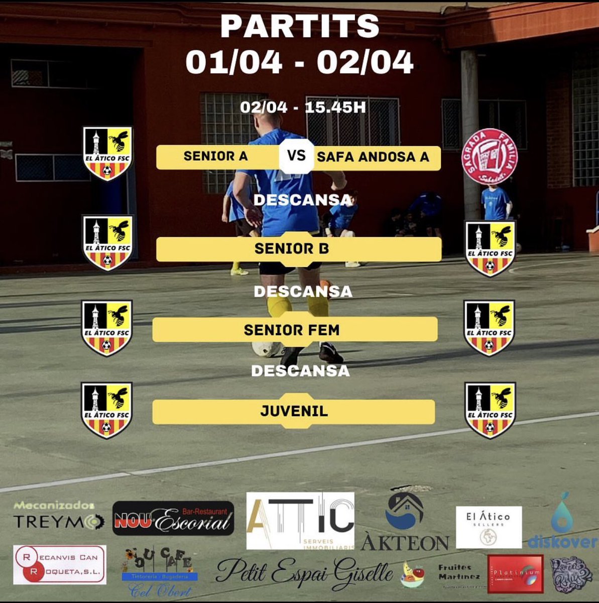 Aquest cap de setmana només juga el sènior A!!! Diumenge al pavelló!!
Som-hi partit molt important contra els líders! 🐝🟡⚫️🟡⚫️🐝