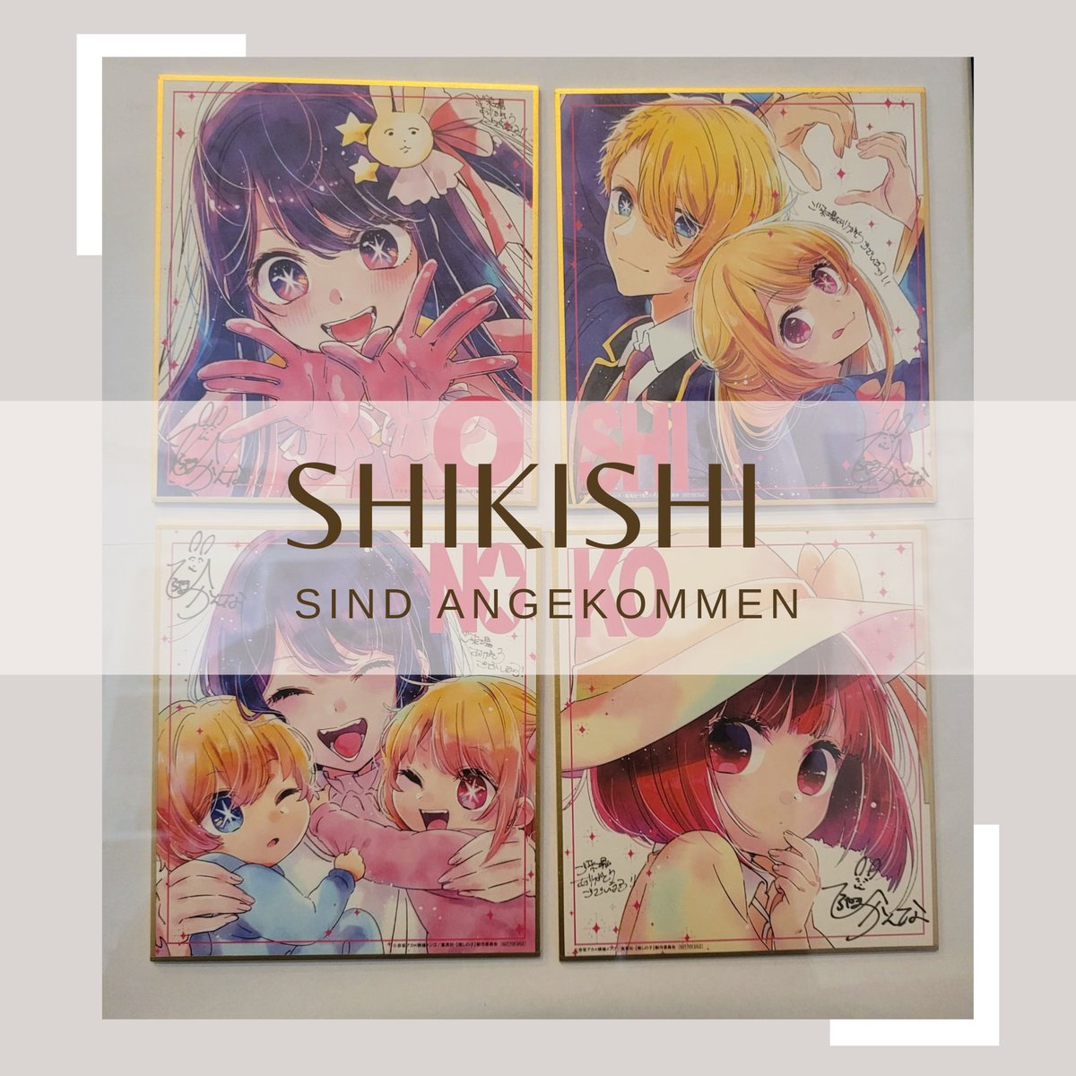 PepperAnime's tweet photo. Die #Shikishi sind da! #OshiNoKo #MeinStar #FanPreview - Sichert euch euer zufälliges Exemplar am 01.04. im Mathäser München und am 02.04. im Cinedom Köln #anime #manga #otaku => https://t.co/VXhXBwHP4c https://t.co/ieNnx1TWLA