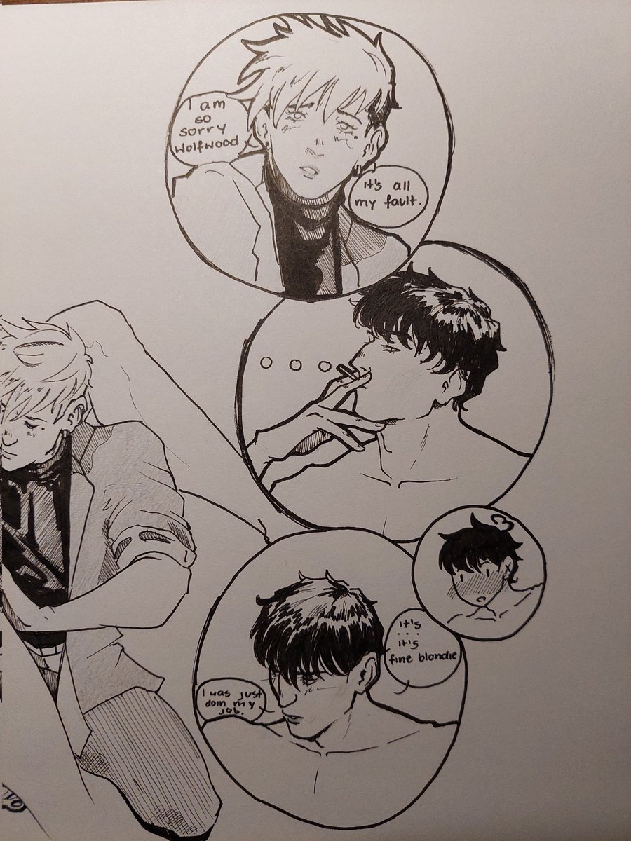 a__llan's tweet photo. Vash patchin Nichoals up #TRIGUN #TRIGUNSTAMEDE #vashwood #vashwoodweek #vash #wolfwood https://t.co/gp2NGSSrV9