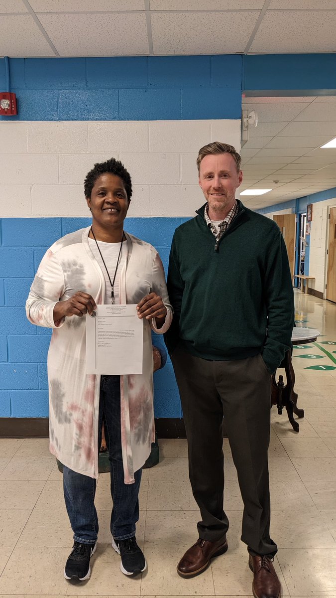 Congratulations to Roschelle Taylor on receiving tenure! <a href="/ErnestineAdams/">Ernestine Adams</a> <a href="/DLWeeks83/">Danny L. Weeks, Ed.D.</a> <a href="/Desbears/">Dickson Elementary</a>