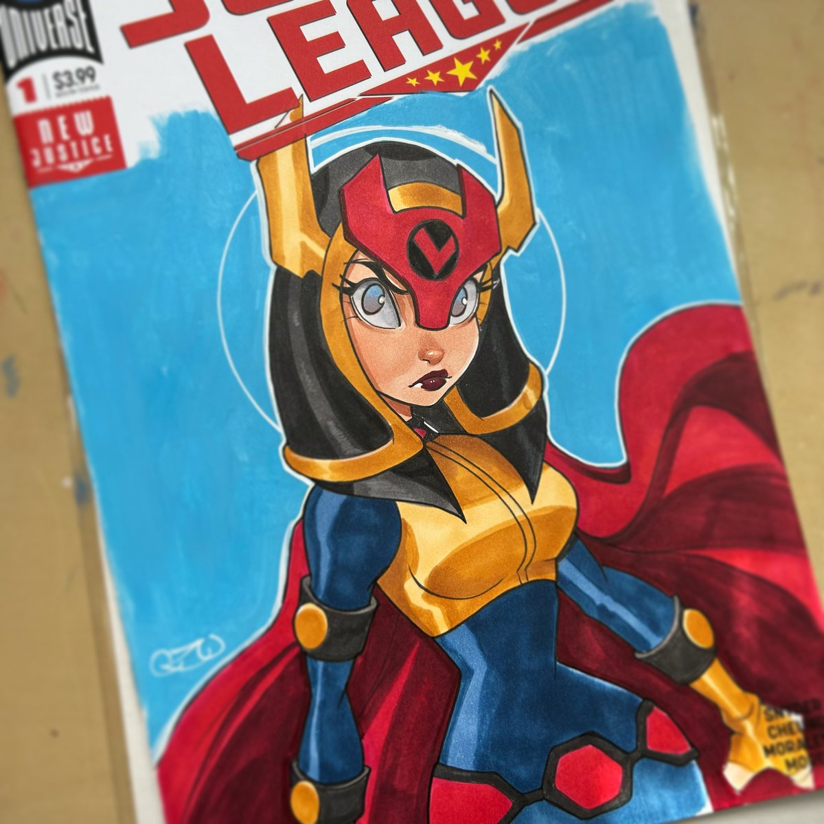 Big Barda doodle on a sketch cover. Gift for a friend 🖊️ #sketch #bigbarda