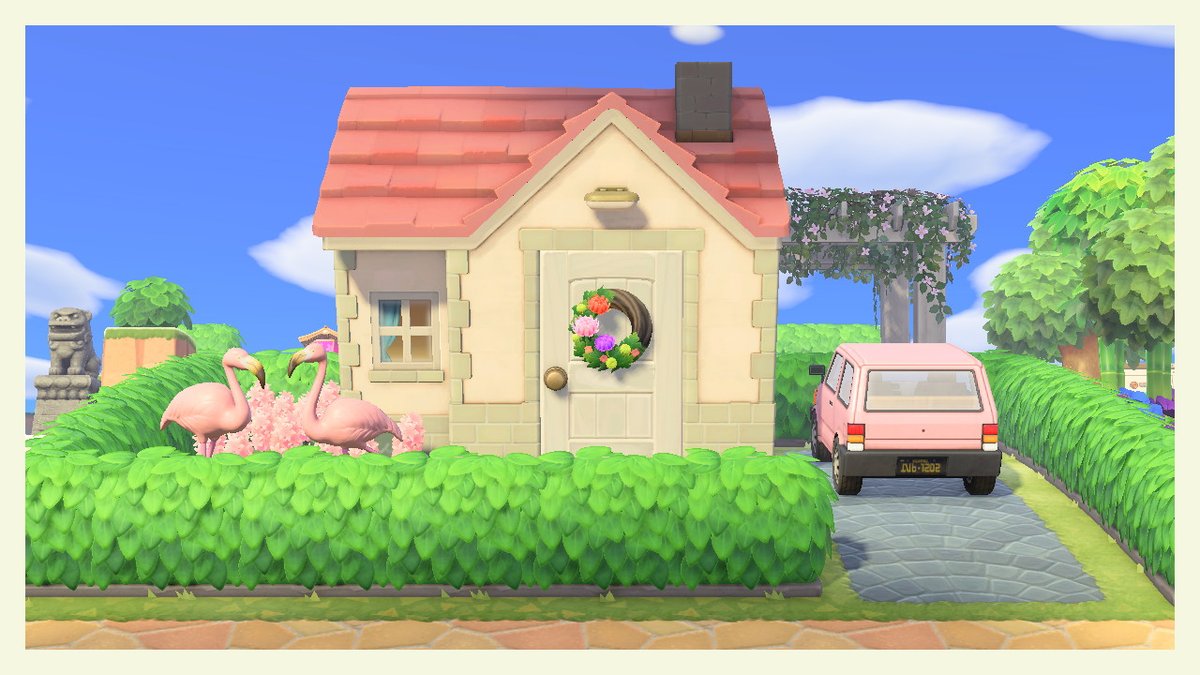Naki_Dono's tweet photo. I changed up the front of Bianca's, so her car finally has a driveway to park on! #Inferno #Bianca #frontlawn #AnimalCrossing #ACNH #NintendoSwitch https://t.co/zUFrzPSjZI