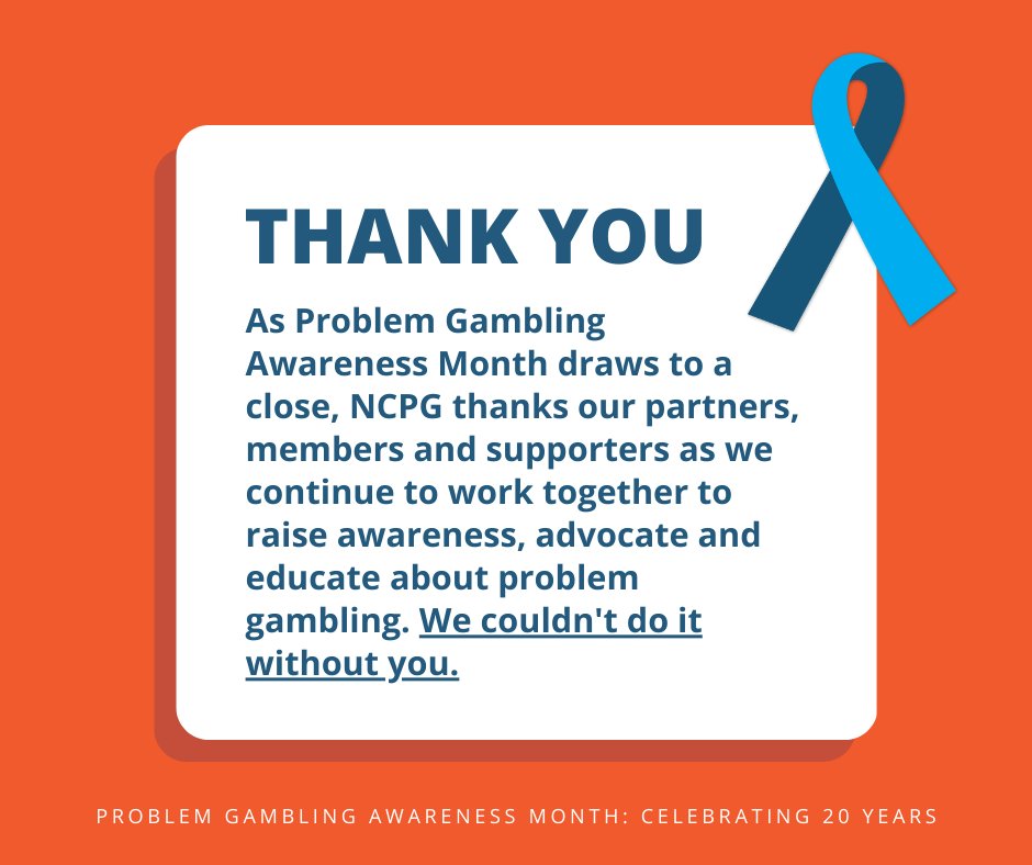 Today is the last day of #PGAM2023 – but that doesn’t mean the work to raise awareness about #problemgambling is over.  

#PGAM2023 #PGAM