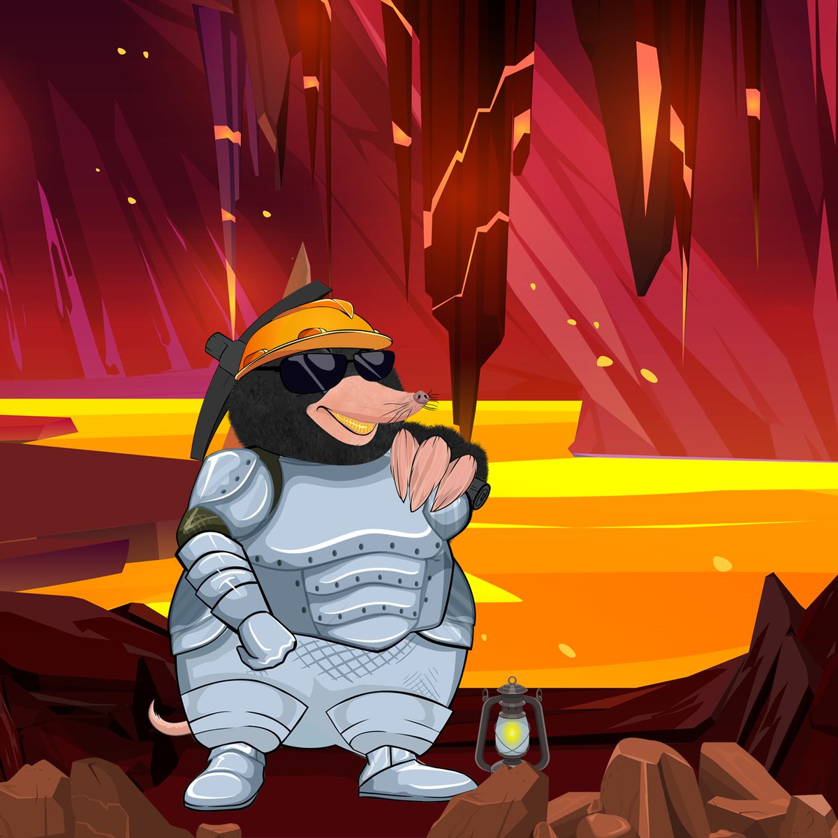This Mighty Mole is ready for WAR ⚔️

Make sure to throw on shades... you don't want to get blinded from those solid gold grills 🕶️

Our 3,000 #NFT collection has 70 traits with over 57 MILLION possibilities 👀