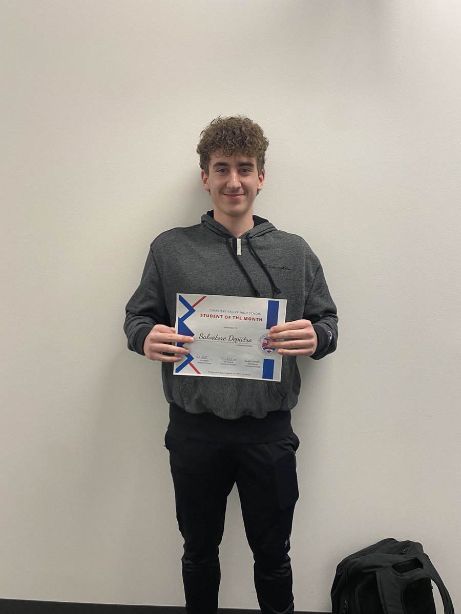 Congratulations to Salvatore DePietro for being named CVHS Student of the Month for March! 🏆 <a href="/CVSDhighschool/">CVSDhighschool</a> <a href="/CVSDcolts/">Chartiers Valley </a>