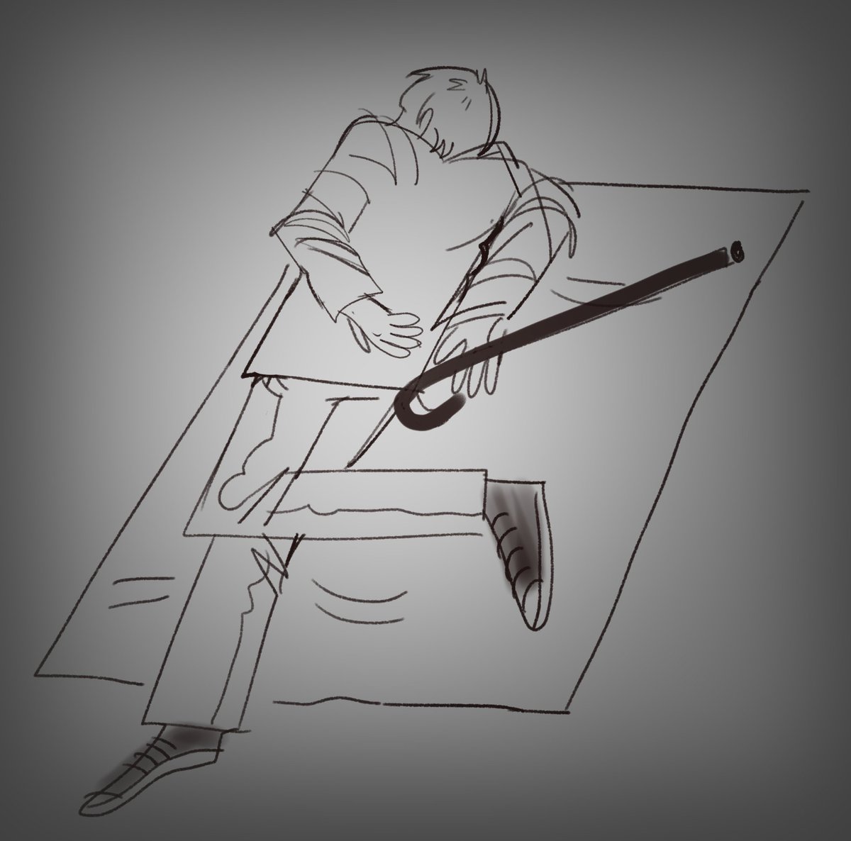 _pioxyo's tweet photo. fan art i drew of doctor house dying in a glue trap https://t.co/MPVRnD8NoF
