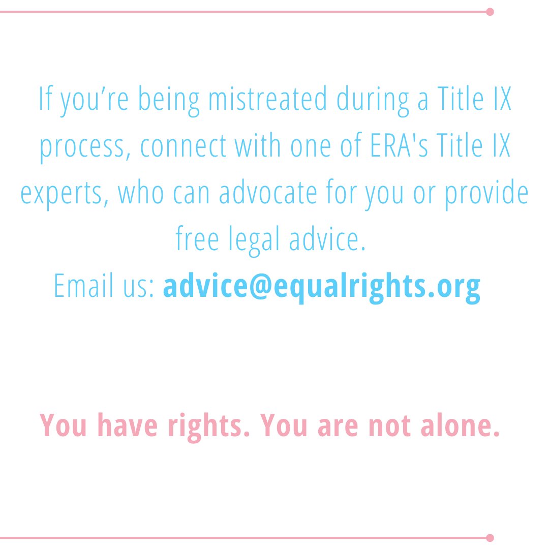 EqualRightsAdv's tweet photo. See ERA's Student Survivor Toolkit for more - https://t.co/B9FzCoMT96 
#TitleIX #ProtectTransKids #Transweekofvisibility #TransRightsareHumanRights https://t.co/Sbq9IOC8p0