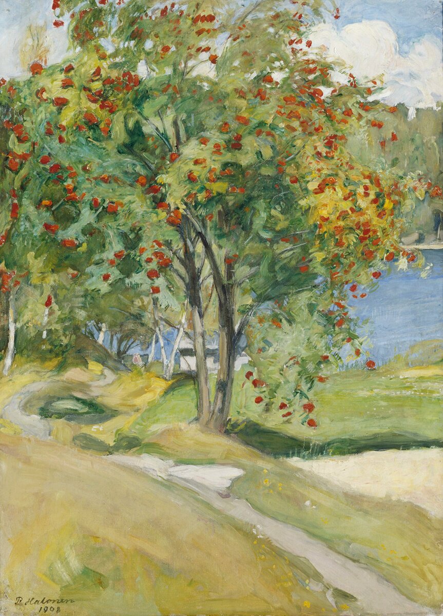 Pekka Halonen, Rowan Tree, 1908 #europeana #finngallery kokoelmat.fng.fi/app?si=A+II+860