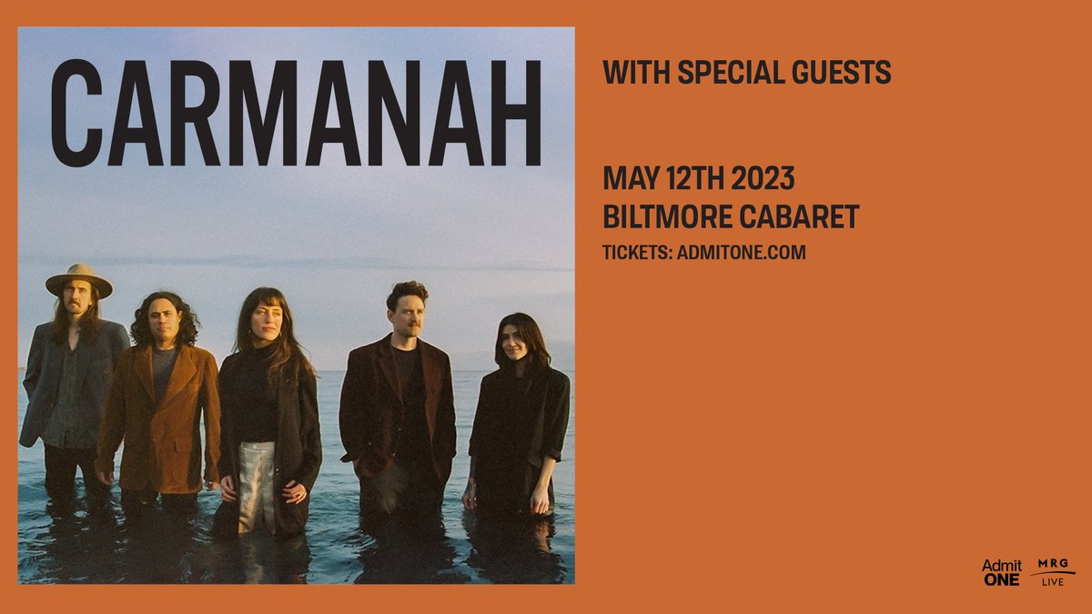 Hey PEAK friends! MRG Live Presents <a href="/carmanahband/">Carmanah</a> at The Biltmore on Friday, May 12th! Find ticket details for this show and others are at thepeak.fm/concerts