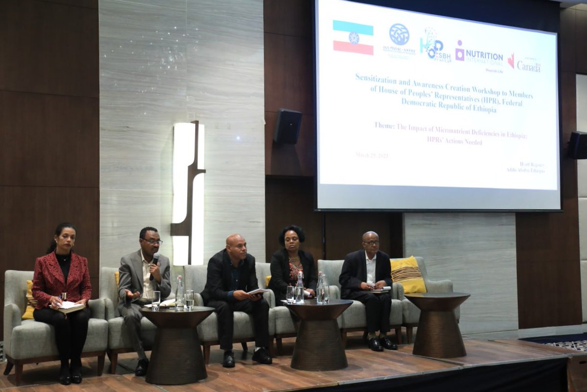 NutritionIntl's tweet photo. @NutritionIntl and HOPE-SBH, held a workshop to raise awareness among the House of People’s Representatives of #Ethiopia on the burden of #malnutrition and how #FoodFortification with #folate can reduce the burden of #NeuralTubeDefects, which are highly prevalent in Ethiopia🇪🇹 https://t.co/zFEc6ls3QH
