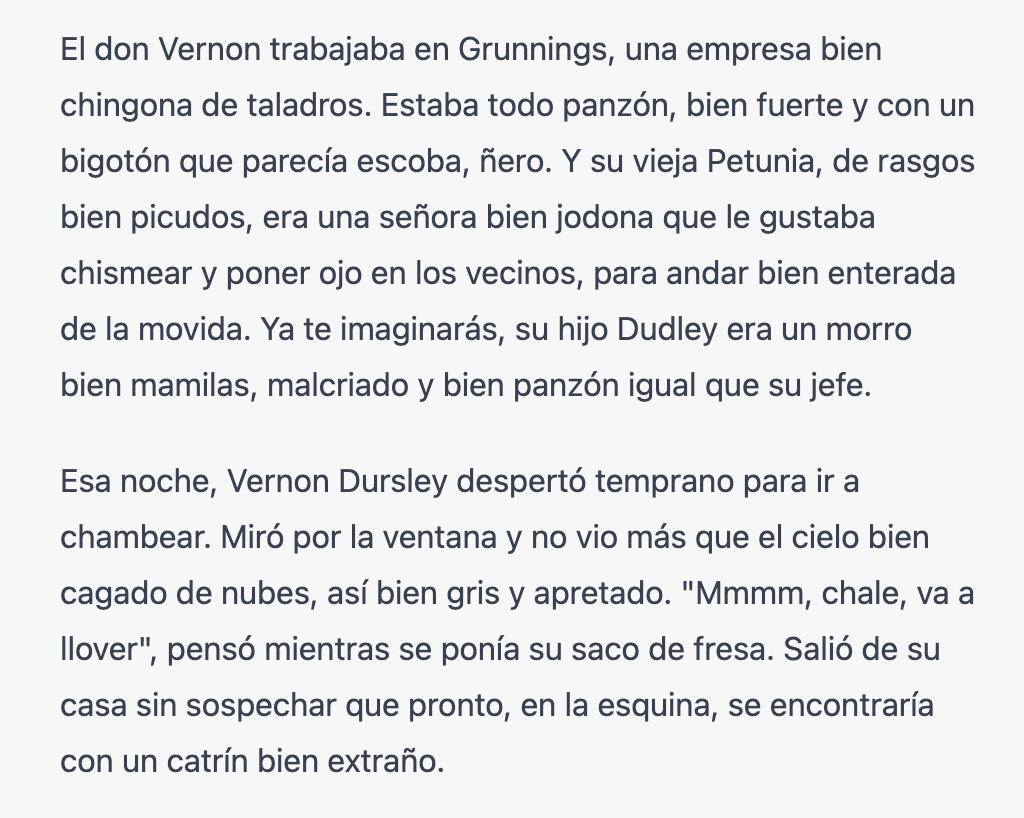 Harry Potter, estilo chilango. #GPT4