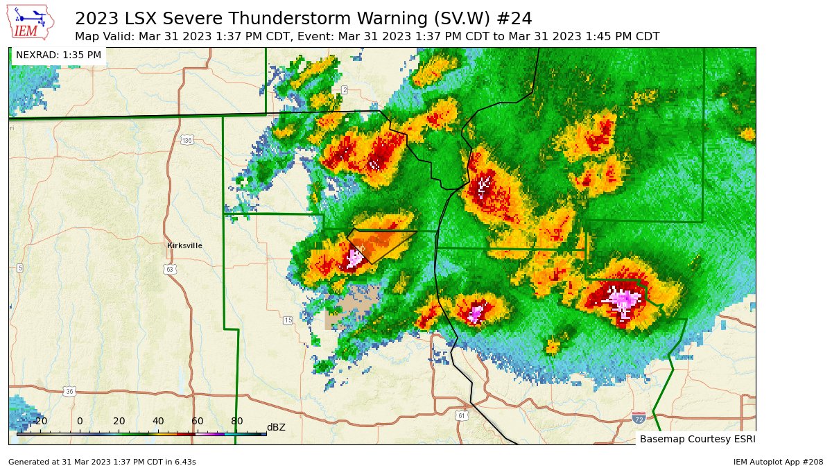 Apollo on Twitter "LSX issues Severe Thunderstorm Warning [wind 60