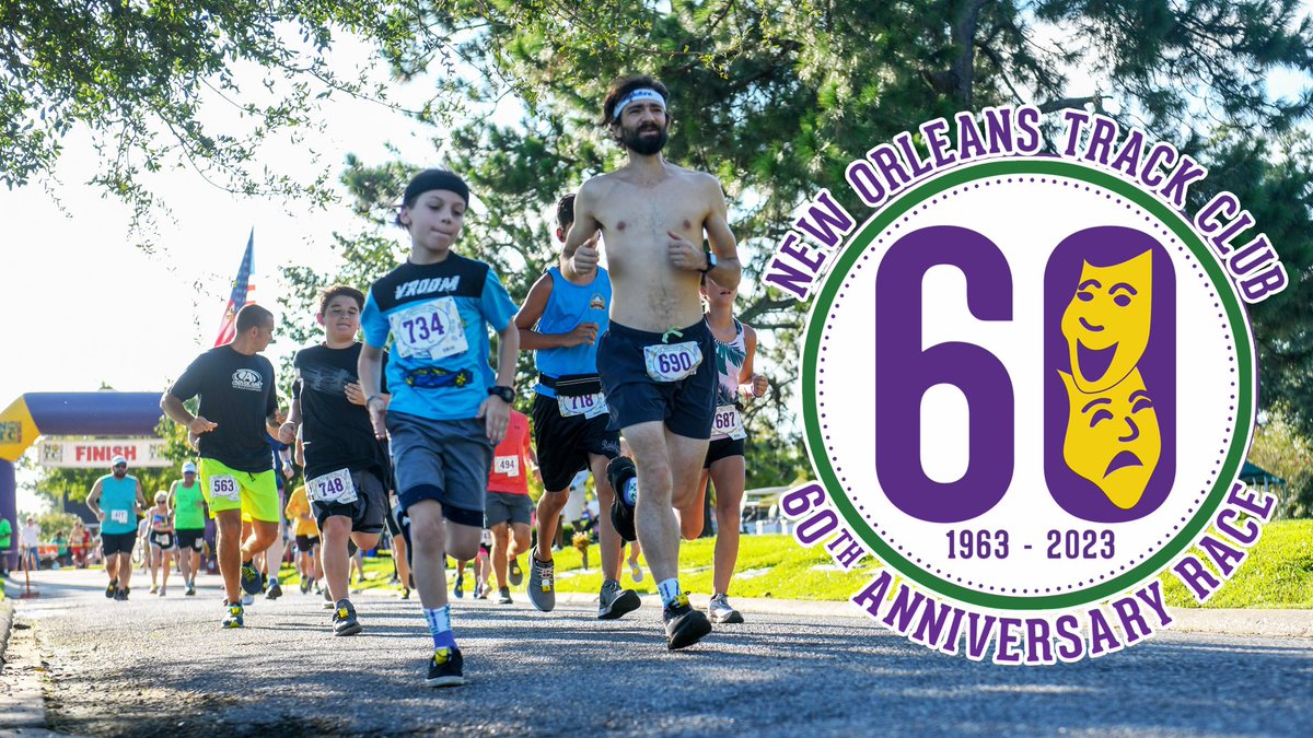 runNOTC's tweet photo. There's plenty of time to get in on the NOTC 60th Anniversary Race, one of this year's Grand Prix events! 🏁 Club members must participate in at least 4 of the 7 series races to be eligible for awards. Get signed up for the next event: https://t.co/NnHewiYyVM #runNOLA https://t.co/ElwemcosOh
