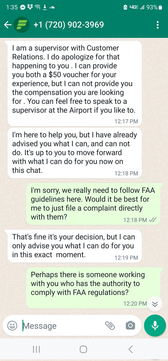 NEVER EVER <a href="/FlyFrontier/">Frontier Airlines</a>

ZERO regard FOR FAA regulations. No doubt this is consistent when it comes to safety &amp; maintenance.
We knew they were bad, but their 2 hour flight vs. 9 hour flight SEEMED like the better option. Here we are, on the 9 hour flight...