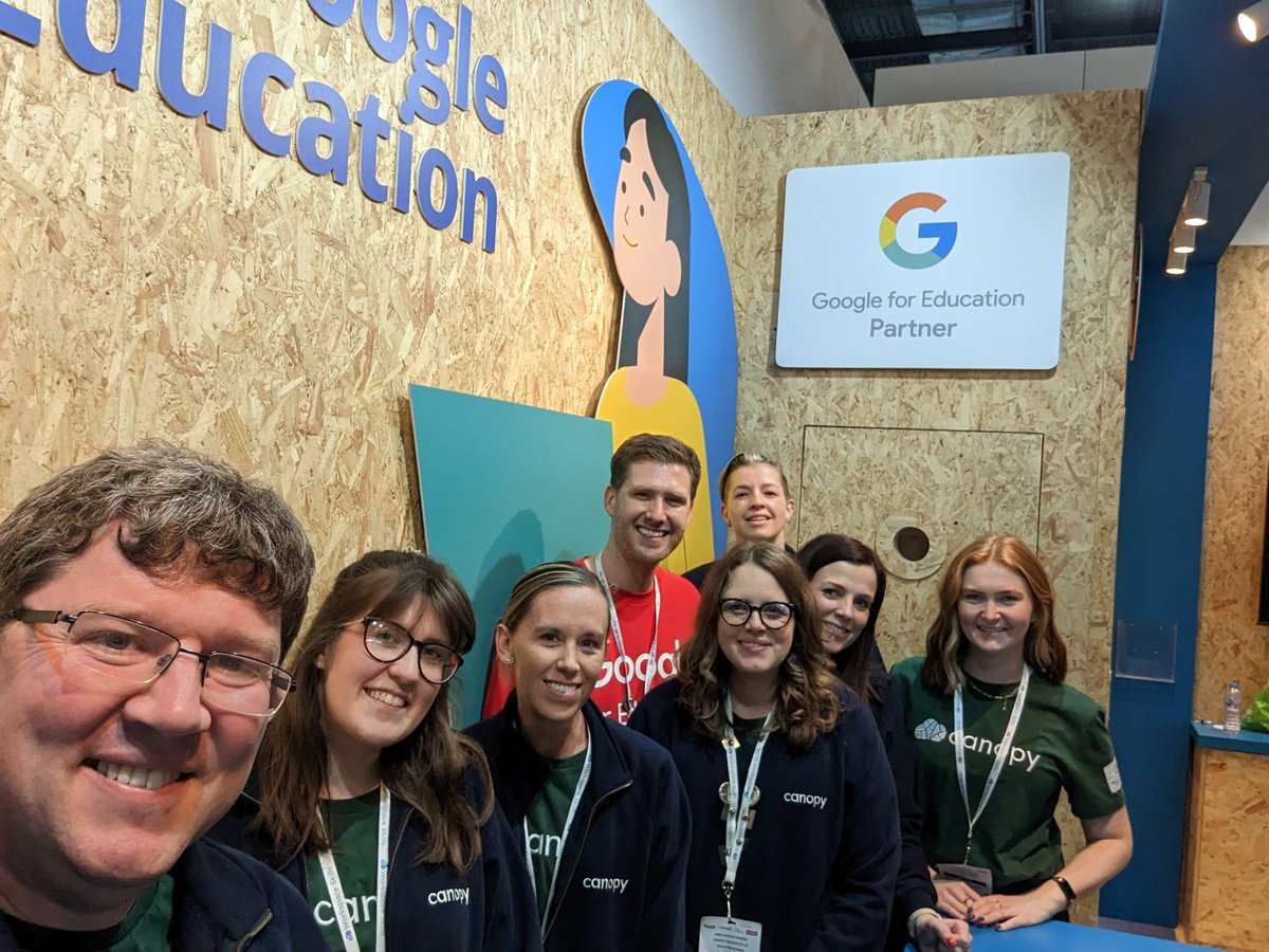 A huge THANK YOU to our amazing @CanopyCIC #Bett2023 Team! @ItsMiasTweets @HertzigK @sksturgess @FionaLawUK @Simons_Darren @thinkteachtech @CatLamin @grahammacaulay @MarikaLecointe & @DanFitzTweets