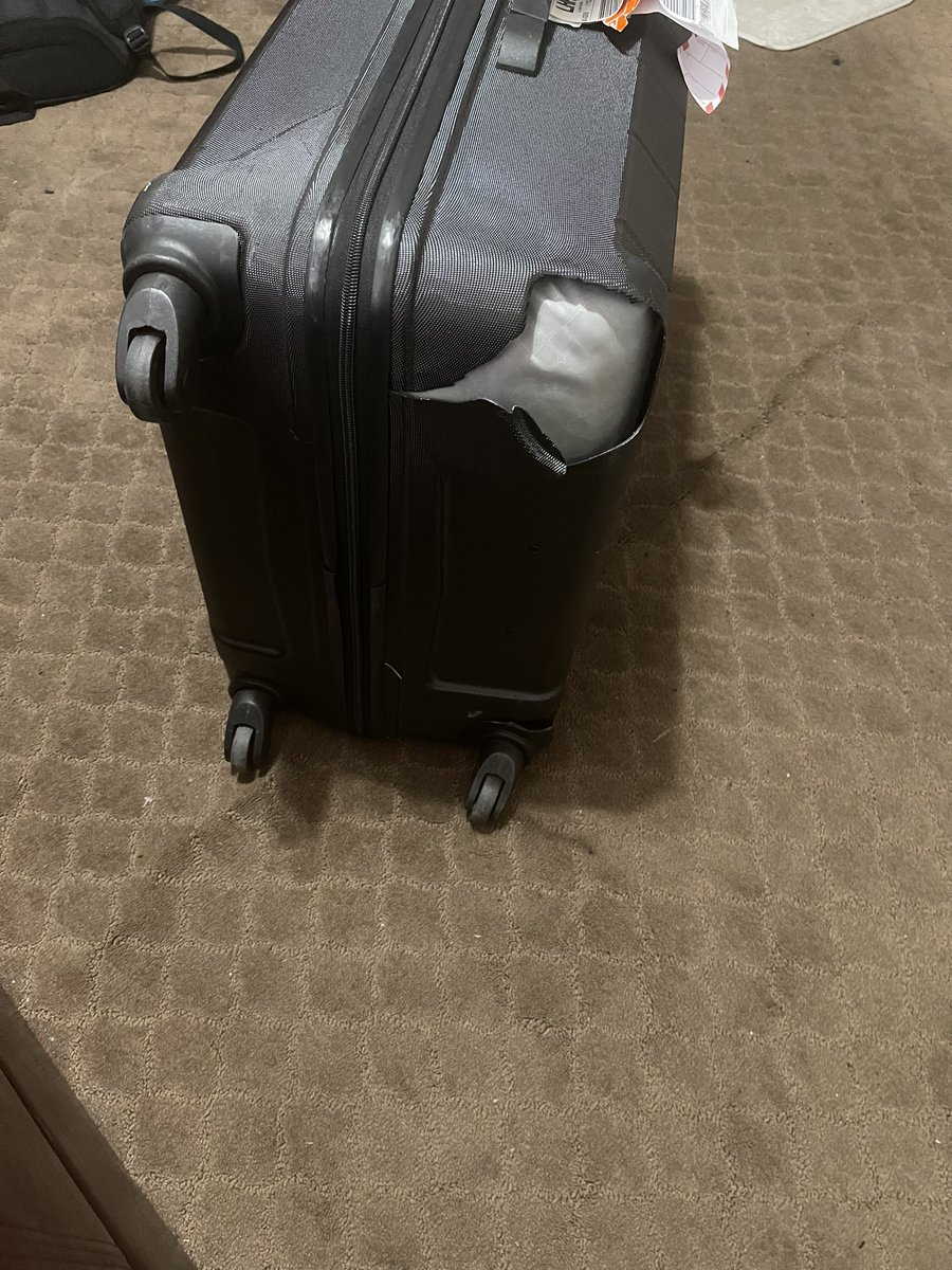 shashankarora21's tweet photo. @British_Airways  Taking a long time to get the claim settled, haven’t got a single update from 1.5 month. Got broken bag. Looks like its thrown from a plane,  and entire hardshell cracked and a broken watch. Whats taking so long to to process the claim? https://t.co/PrLxYxbH6d