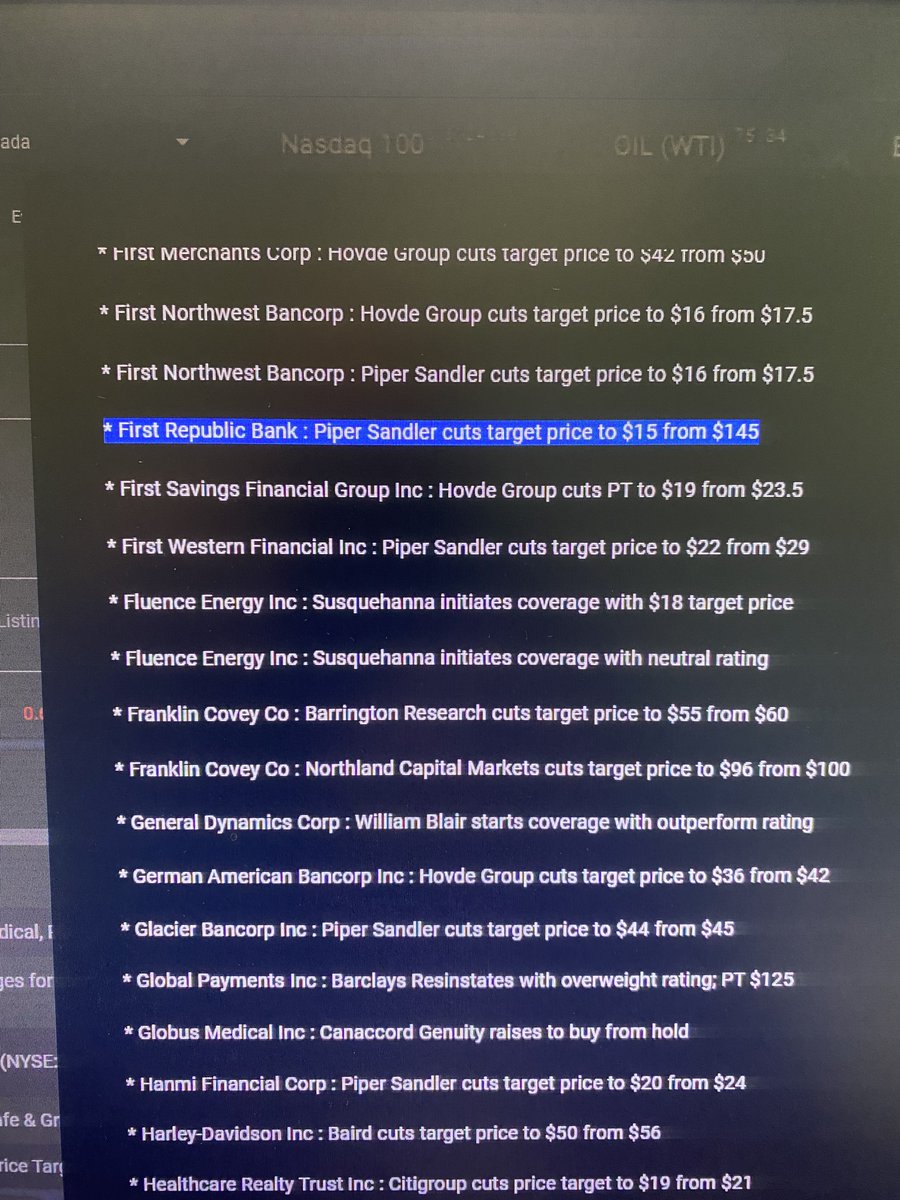 stkchedda's tweet image. $FRC #FRC #BIGBANKS 

Geeez lmao that’s a helleva price target cut!!! 

🫠