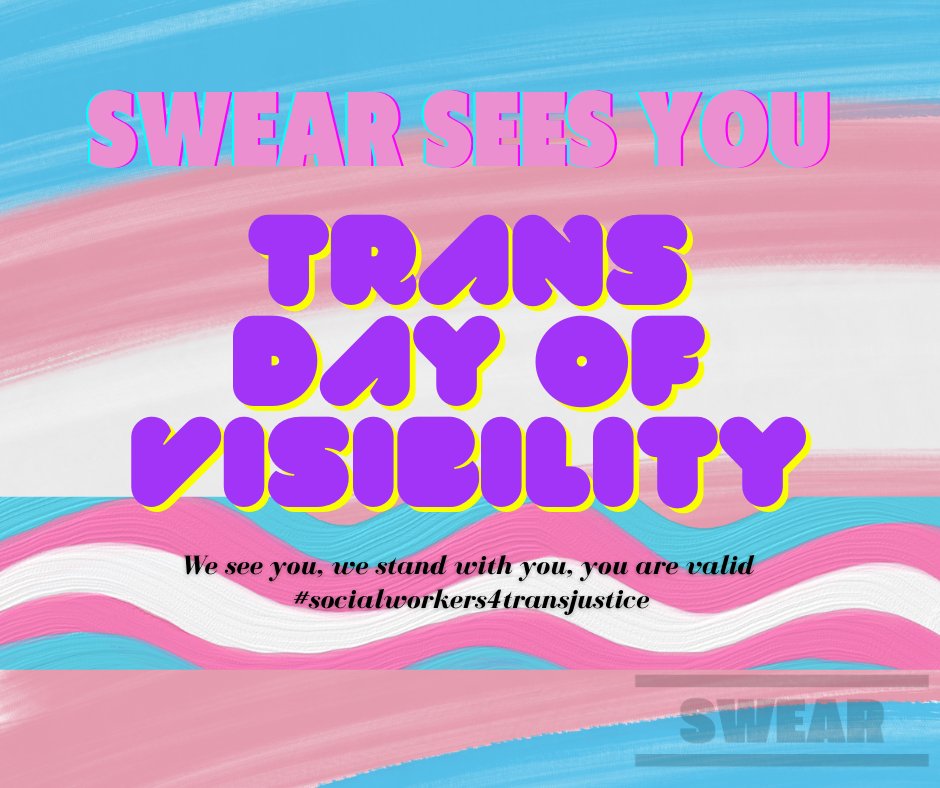 We are proud of Maryland passing the #TransHealthEquityAct as well as <a href="/GovWesMoore/">Governor Wes Moore</a> recognizing #TransDayOfVisibility. Maryland #transsocialworkers  SWEAR stands with you, we see you, we validate you, we fight for and with you 🏳️‍⚧️. #SocialWorkers4TransJustice