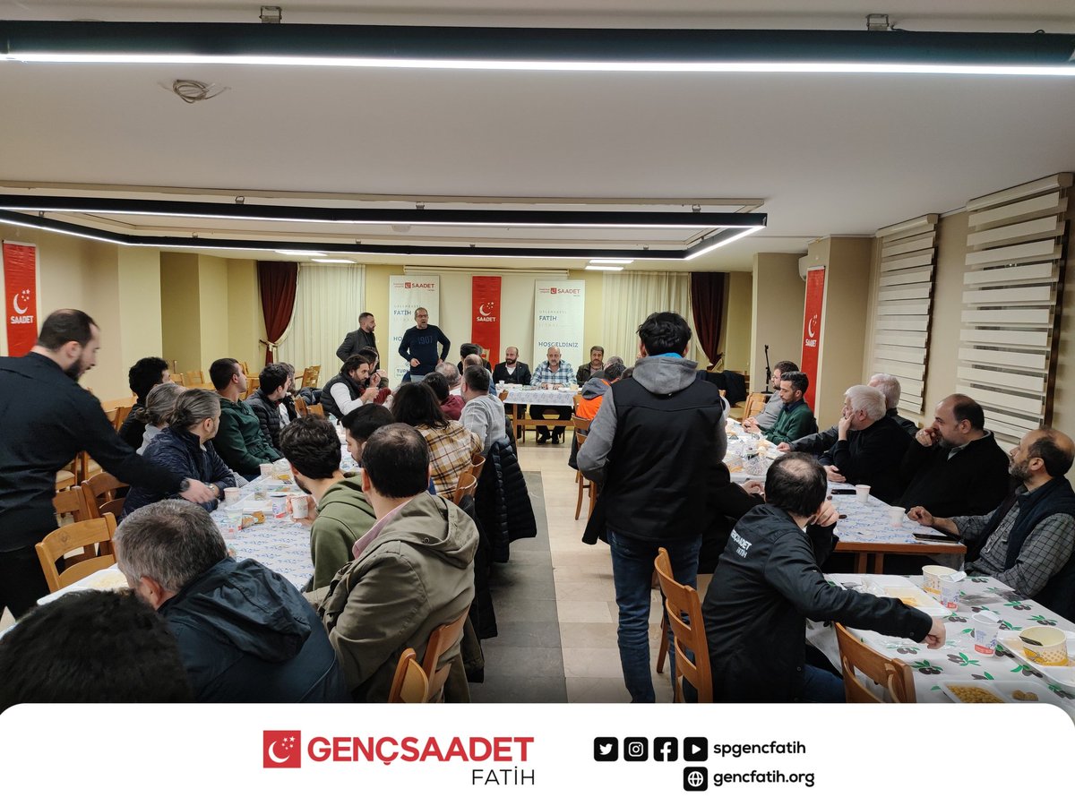 SPGencFatih's tweet photo. Eskimeyen Gençlik İftarı

Önceki dönem İlçe Başkanlarımız ve teşkilat mensuplarımızın katılımları ile geleneksel iftarımızı gerçekleştirdik. https://t.co/RAQxZWYNmO