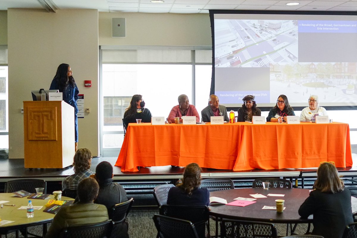 PhillyOTIS's tweet photo. Sharing insights on Vision Zero planning with OTIS, Called to Serve, @PHLPlanDevelop, Erie Ave Concerned Citizens, Families for Safe Streets, and @RideIndego! @bcgp’s #VisionZeroPHL Conference https://t.co/XmFp8Gvkey