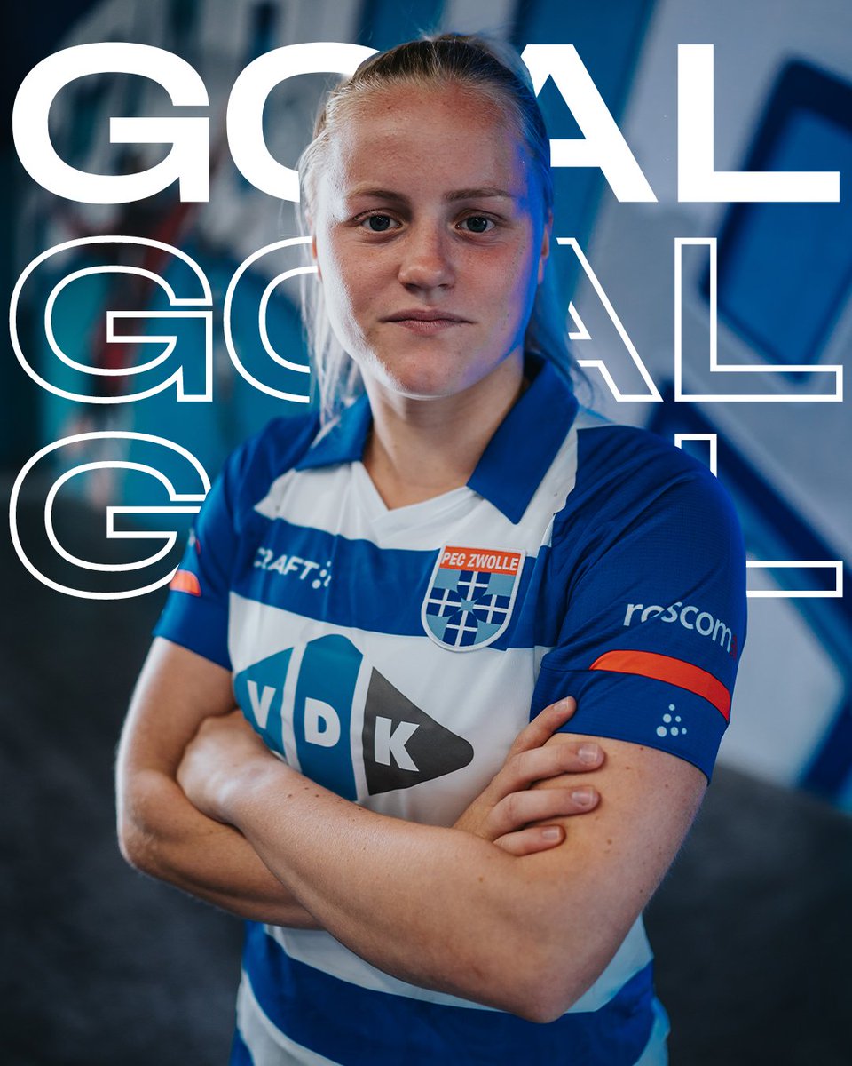 PECVrouwen's tweet photo. 60' ⚽️ DOELPUNT PEC Zwolle Vrouwen! Imre van der Vegt schiet de bal hard raak vanuit een vrije trap: 0-1! #alkpec #peczwollevrouwen #AzerionVrouwenEredivisie https://t.co/FBdPZmIxge
