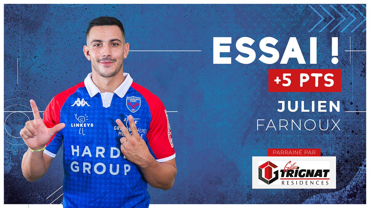 FCGrugby's tweet photo. A Julien Farnoux de marquer son essai !! 
7-36
#RCMEFCG #AllezFCG https://t.co/E3xPmFvfHQ