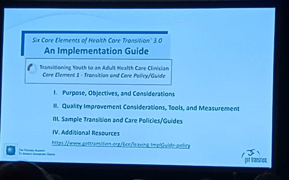 rheumdoctor's tweet photo. A structured approach will facilitate healthcare transition-it needs to be customized to your institution #PRSYM23 #implementation #transition https://t.co/R9jLLGP509
