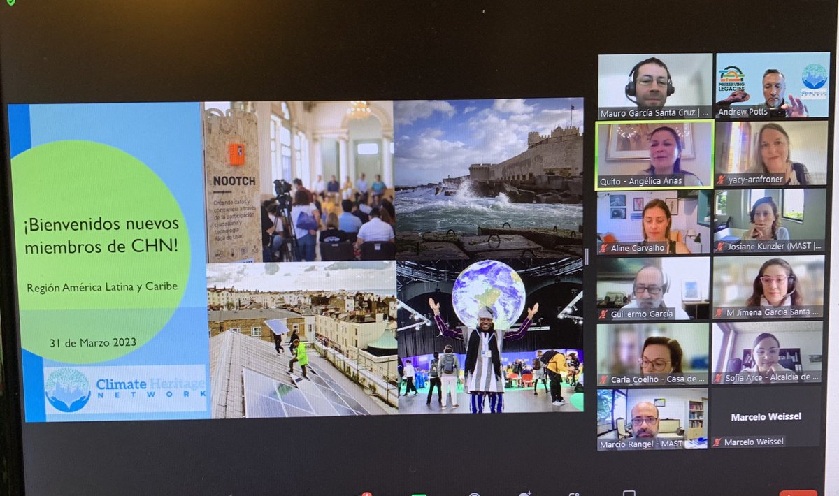 ClimateHeritage's tweet photo. Congratulations to the Latin America region of the #ClimateHeritage network for a fantastic new member orientation session today. So much exciting culture-based climate action coming from the region!

#PatrimonioClimático #PatrimônioClimático https://t.co/BlpqZjEMLi