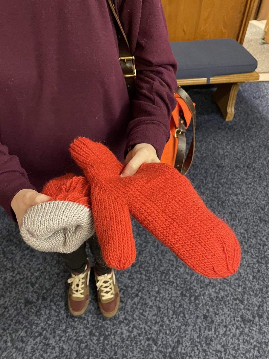 jeremyjturley's tweet photo. I caught up with the House Knitter, who declined to give her name. She was stitching these mittens during the floor session. After trying one on, I can confirm they are very soft and warm. https://t.co/ZkgewPo4ZO