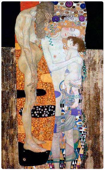 Le tre età della donna di Klimt (1905) rivisita in modo simbolico le tre fasi della vita femminile: l’infanzia, la maternità e la vecchiaia. Il corpo femminile diviene simbolo di seduzione, di dolcezza materna, di amore...

#LeStagioniDellAmore
#SalaLettura