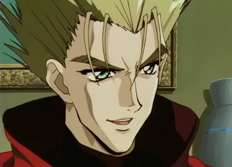 maskofbun's tweet image. if you ever worry about your art style not being consistent enough remember that all these vash screenshots are from the same episode