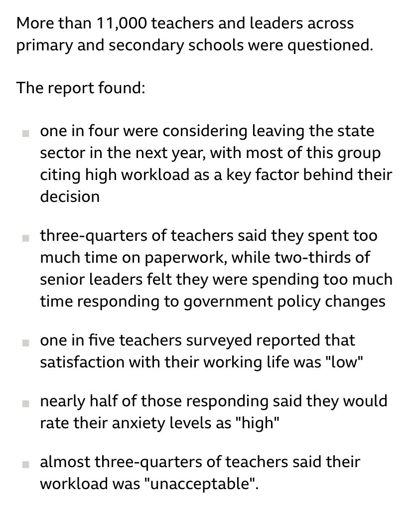 Grim reading on the latest DFE sanctioned report that’s just been leaked…