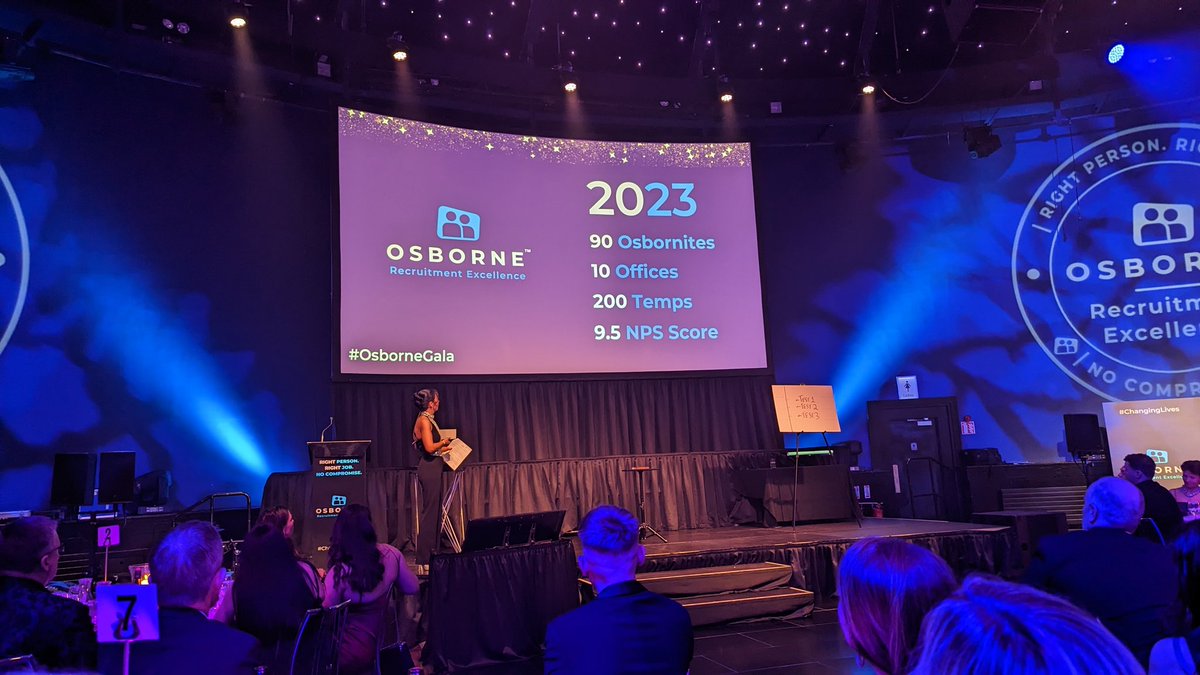 At the #OsborneGala. What an amazing success story. Congratulations <a href="/ShonaOsborne/">Shona Osborne</a>, <a href="/davewalshrec/">Dave Recruits</a> and rest of the Osborne team!