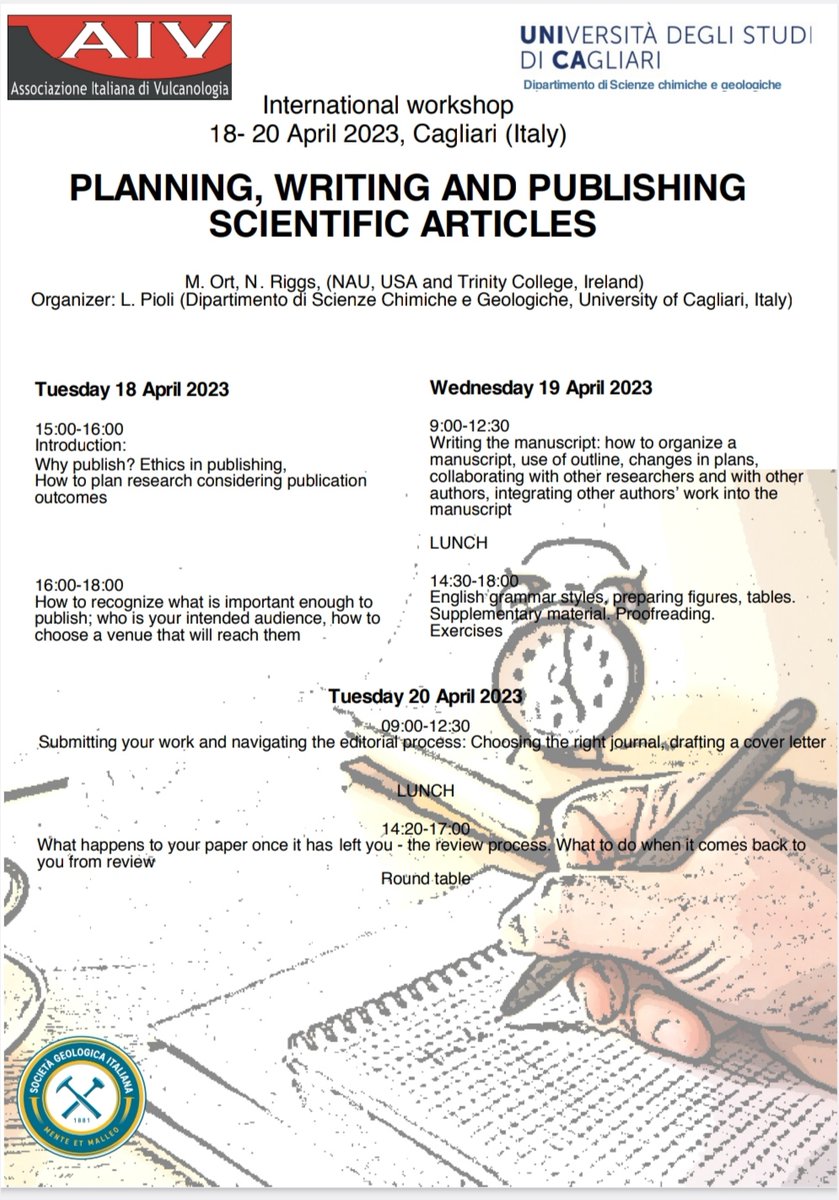 🚨Workshop on 'planning, writing and publishing scientific articles' for early career scientists🚨 More info here:unica.it/unica/page/it/…