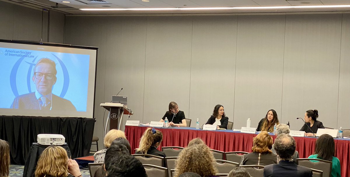 asilorg_mlig's tweet photo. We’re in the room for Managing Climate Migration : Legal and Policy Considerations in Approaches @asilorg #ASIL2023 https://t.co/R0Z05YWNi9