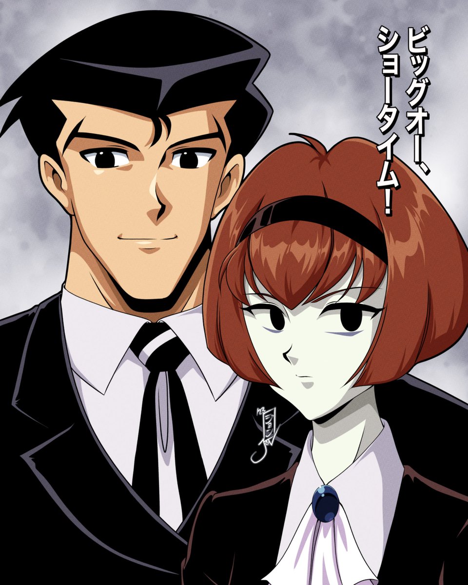 kurumilover's tweet image. Been watching The Big O on bluray recently (thanks, @sentaifilmworks ) and I’ve been loving going down memory lane to @adultswim in the early 2000s. Here’s what was gonna be a redraw of another pic I did, but I turned it into Big O fan art instead lol.
.
#bigo #thebigo