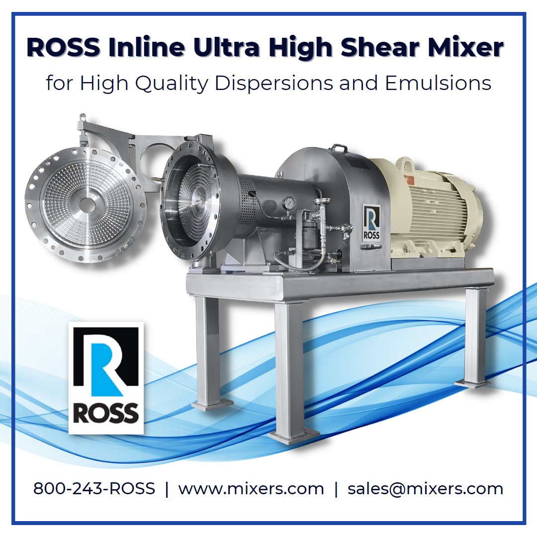 #ROSSMixers #InlineMixer #UltraHighShear #PrecisionMixing #AdvancedTechnology

mixers.com/company/news/r…