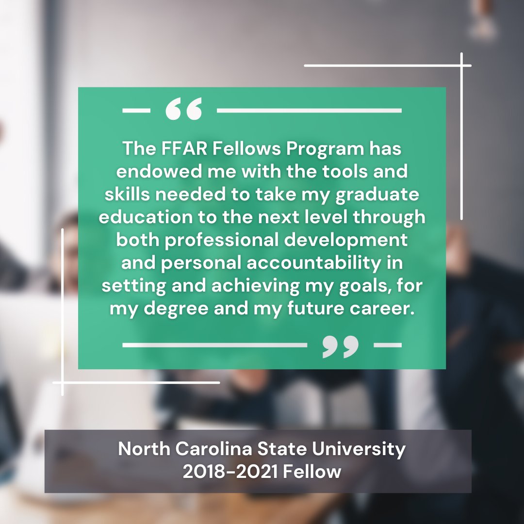 The FFAR Fellows Program is committed to providing top-notch resources and support for your professional journey and goals. 

With the application date for the 6th cohort coming up soon, find everything you need to apply at ffarfellows.org/apply/.

#research #scientist #stem