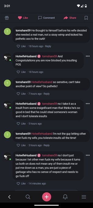 PSA to all #Men if you are going to interact with a SW on any of their social media platforms, don't<a href="/tag/men"class="tags">#Men</a><a href="/tag/sharesome"class="tags"><span>#sharesome</span></a><a href="/tag/staghusband"class="tags"><span>#staghusband</span></a><a href="/tag/showrespect"class="tags"><span>#showrespect</span></a>