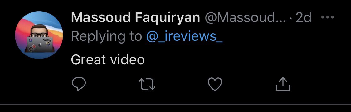 the absolute state of apple 'content creators' the owner of the channel commenting this under every single post @_ireviews_ what a joke lmfao