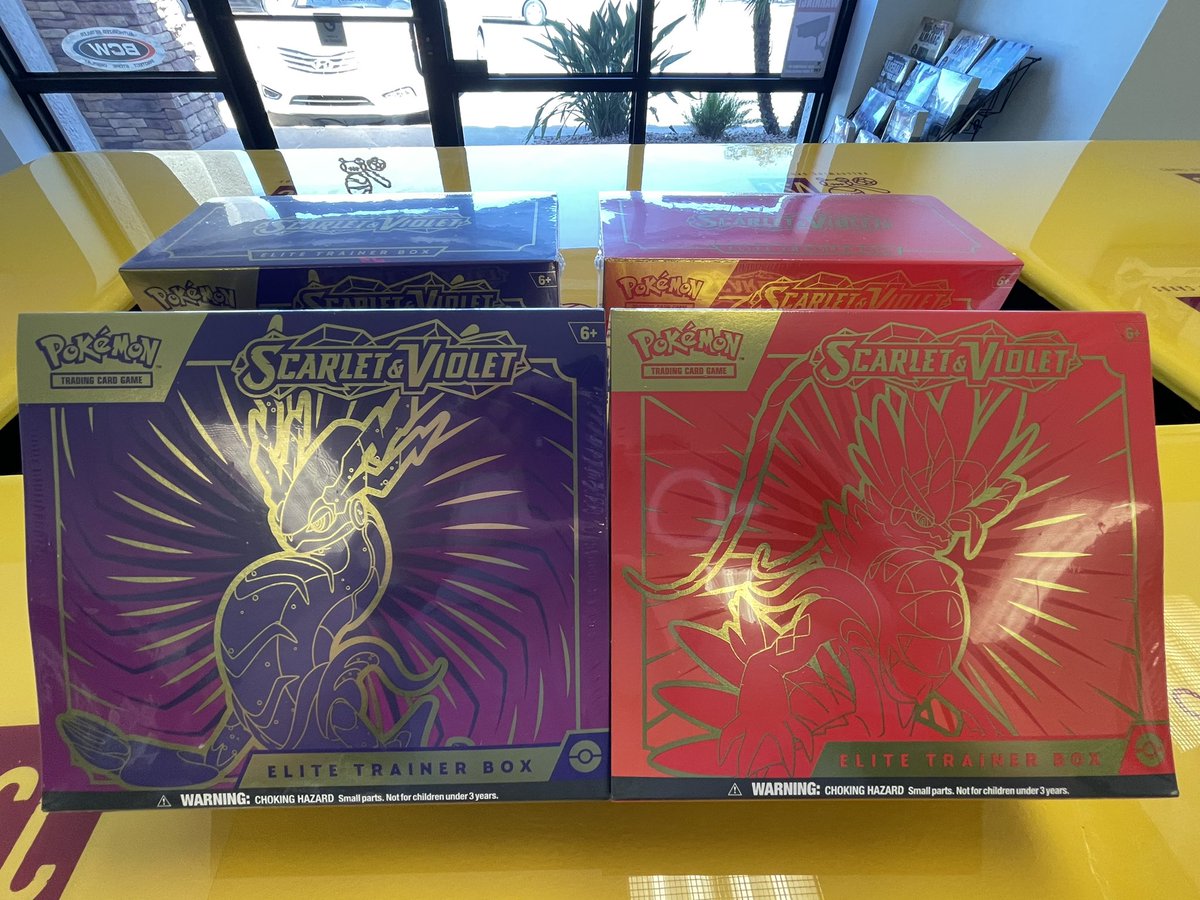 VWSportsCards's tweet photo. The wait is over...one of the hottest Pokémon products in a while... Scarlet and Violet is here!
#valleywidesportscards #VSC #sportscards #cardcollecting #tradingcards #scarletandviolet #scarletviolet #etb #elitetrainerbox #boosterbox #pokemon #scottsdalescards #whodoyoucollect https://t.co/6Z0Gr0G3Tb