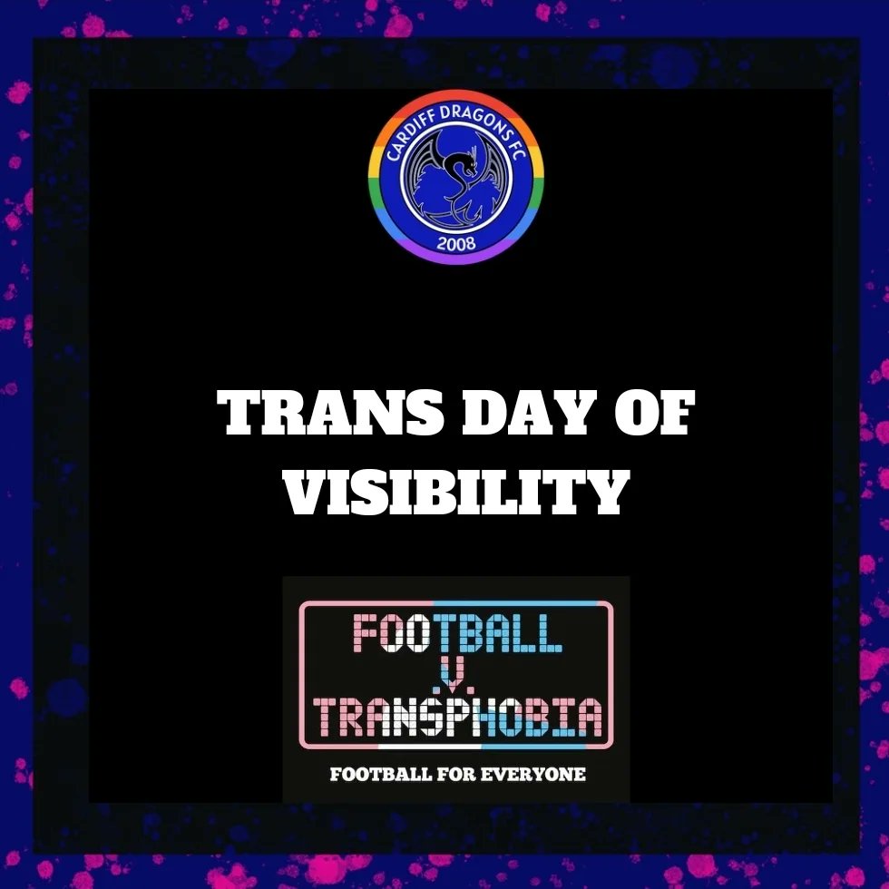 Today is #TransDayOfVisibility

At Cardiff Dragons we will always be open to people of any gender. 

There is no room for discrimination of any sort in football. Be a #TransFootyAlly 
#FootballVTransphobia #NoFootballWithoutTheT 
#LGBwiththeT