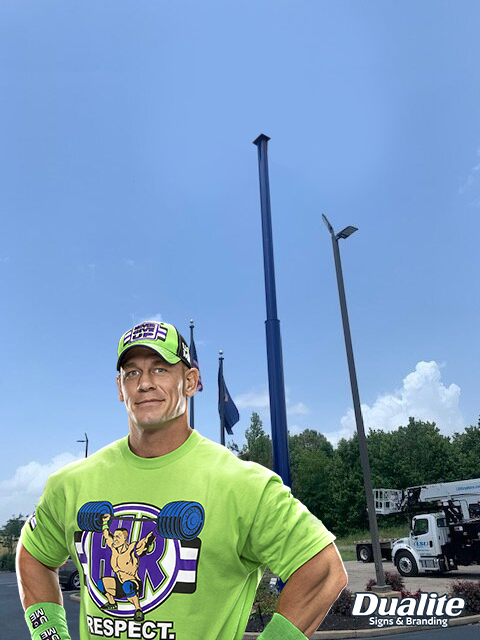DualiteTweets's tweet image. 🚧🔨New #signinstall complete!🔨🚧
A huge shoutout to our FAVORITE install partners: John "You Can't See Me" Cena &amp;amp; Co. 🤼‍♂️✨
We are thrilled to announce the installation of our brand new, state-of-the-art, INVISIBLE sign! 

#JohnCena #InvisibleSign #YouCantSeeMe #AprilFools
