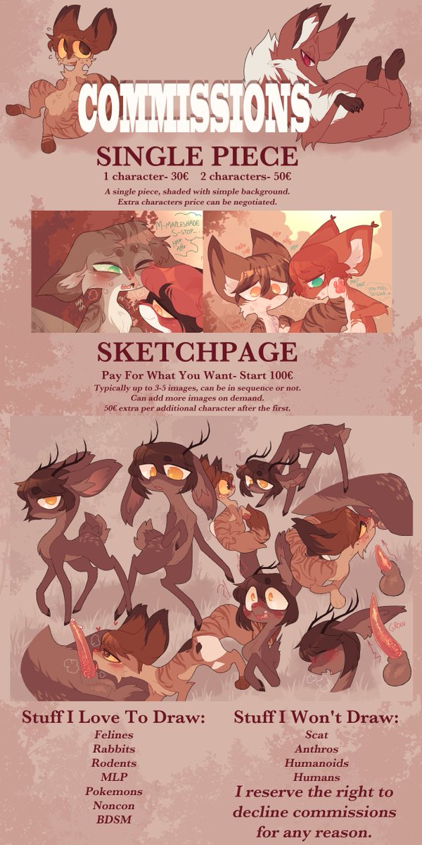 Commissions.... OPEN!! ヽ(°A °)ﾉ