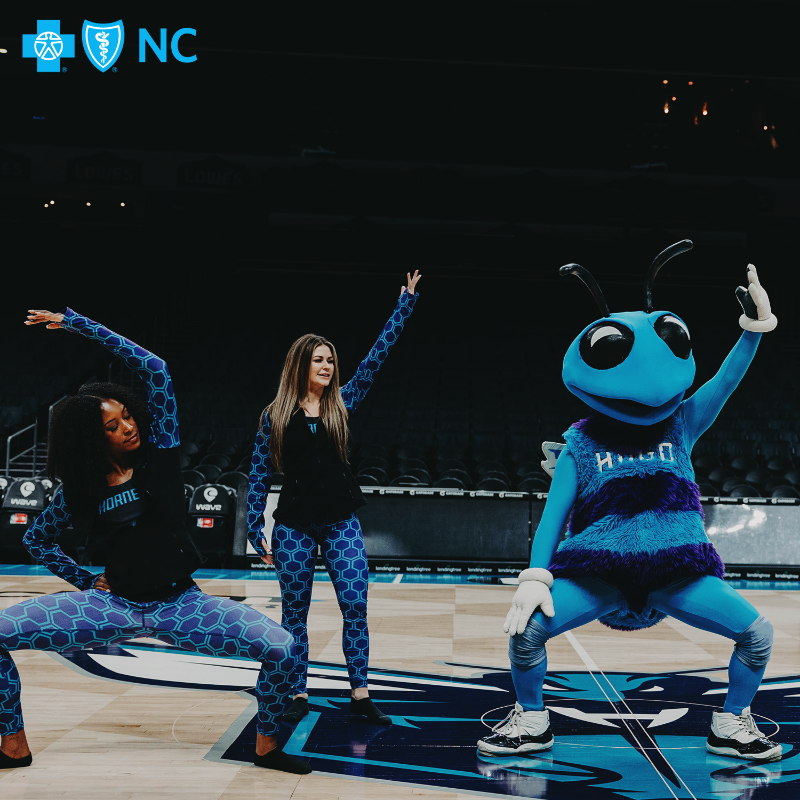 hornets's tweet photo. For #NBAFitWeek, @HugoTheHornet, @thehoneybees, & the Hive Hip Hop Crew have some fun and creative ways to get fit and stay active!
@BlueCrossNC | @HornetsGive