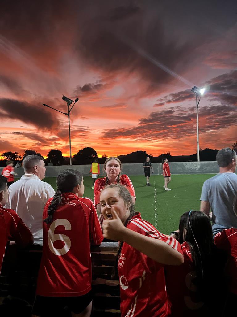 ActionIreland's tweet photo. Our @PortmarnockCS students had a super evening and a lovely team dinner with their new friends after!
And……Check out that sunset 😍😍
#AIT #lesotho2023 #workingtochangethefuture #actionirelandtrust #TogetherWeCan #Basotho #sport #football #education #community #care @kick4life https://t.co/s6ofO1fkVC