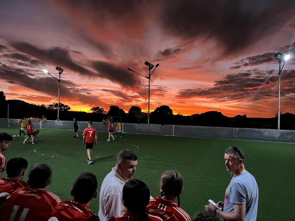 ActionIreland's tweet photo. Our @PortmarnockCS students had a super evening and a lovely team dinner with their new friends after!
And……Check out that sunset 😍😍
#AIT #lesotho2023 #workingtochangethefuture #actionirelandtrust #TogetherWeCan #Basotho #sport #football #education #community #care @kick4life https://t.co/s6ofO1fkVC